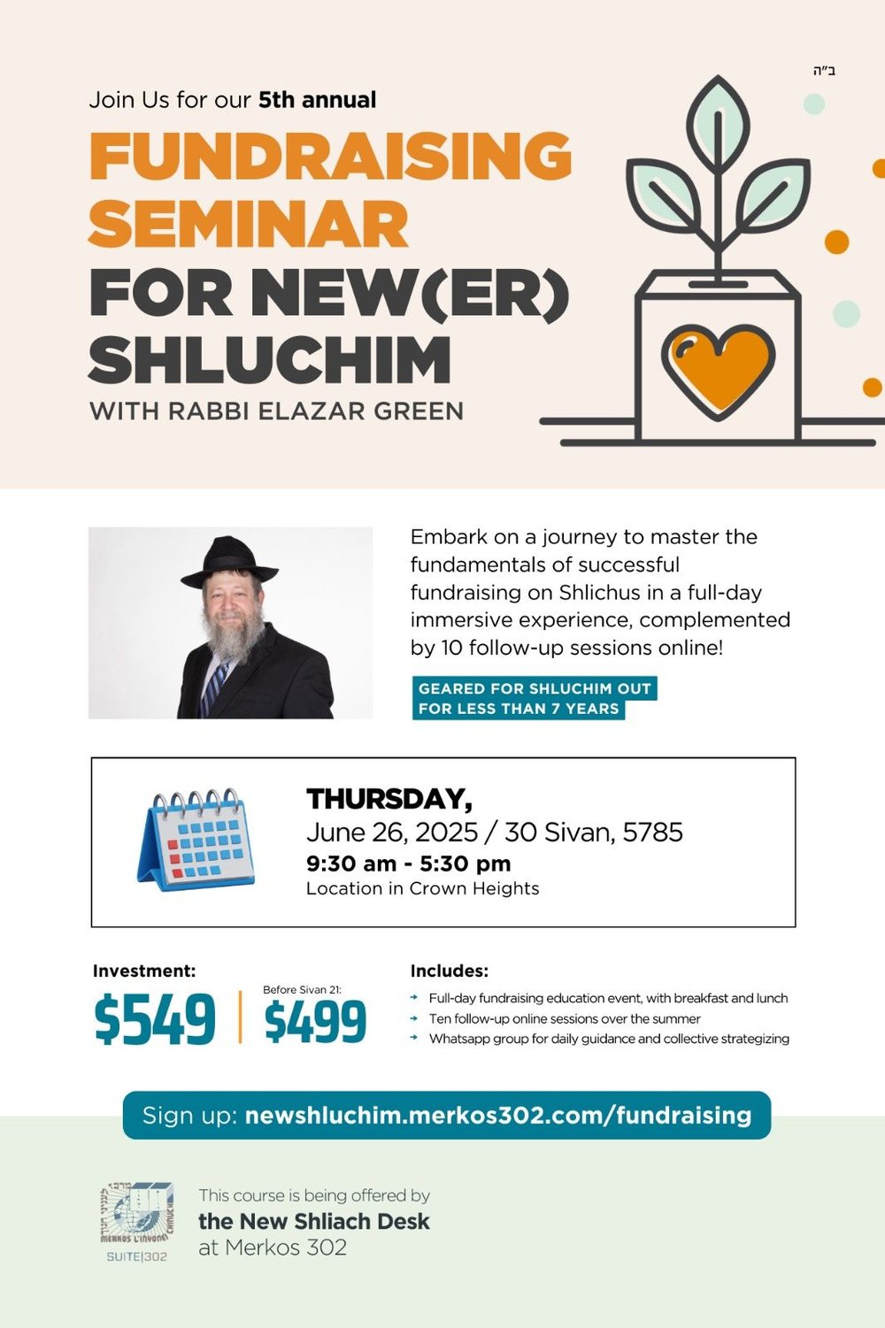 New shluchim fundraising program